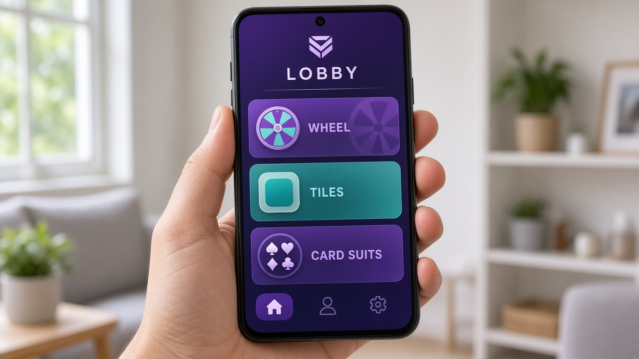 Diwa Spin game categories on a phone